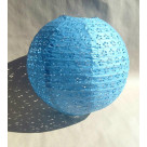 Китайский абажур-фонарик из рисовой бумаги MF-4 (30 см, голубой)